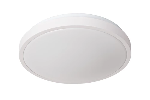 Lucide DASHER - Deckenleuchte Badezimmer - Ø 34,8 cm - LED - 1x18W 2700K - IP44 - Bewegung und Tag/Nacht-Sensor - Weiß - ausgeschaltet